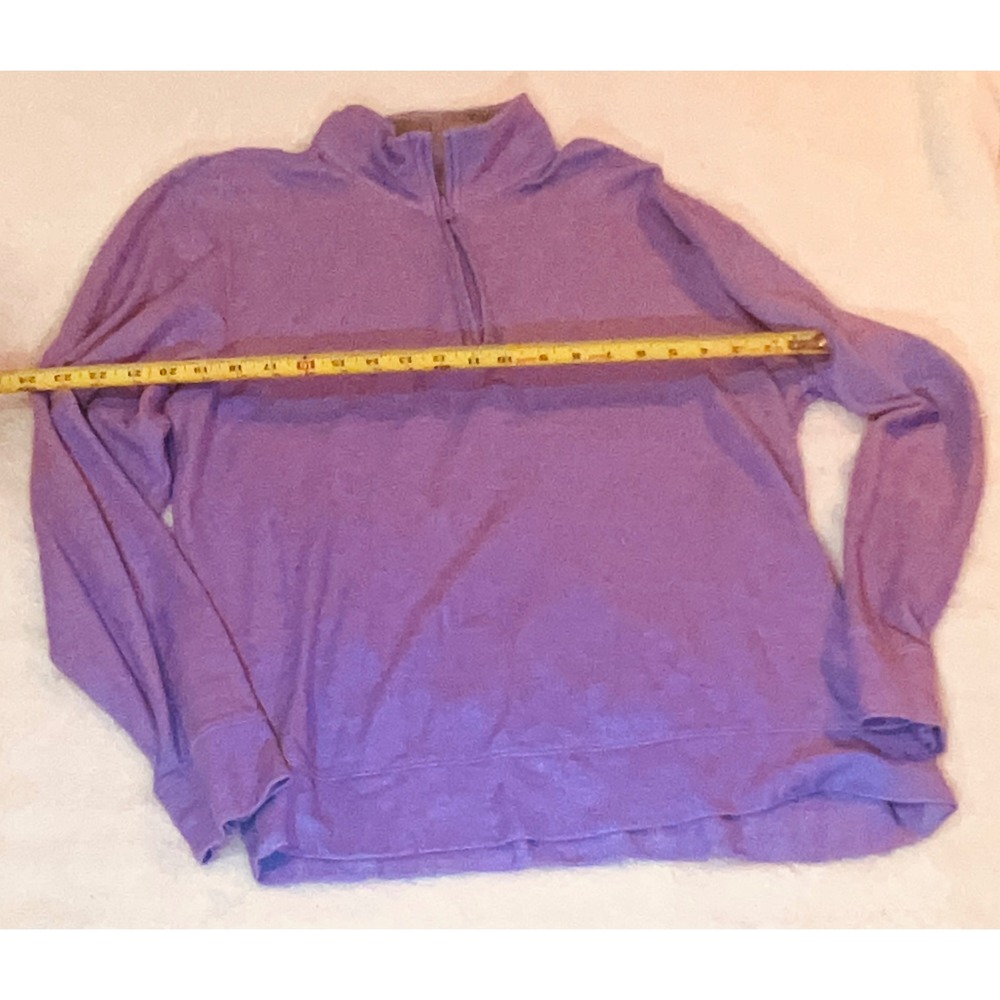 Vineyard Vines Mens Purple 100% Pima Cotton Quarter Zip Pullover Sweater Size M - Picture 3 of 5